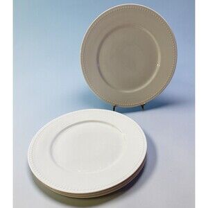 Better Homes & Gardens SOPHIA BEADED Dinner plate set of 4, 10 3/4", Excellent